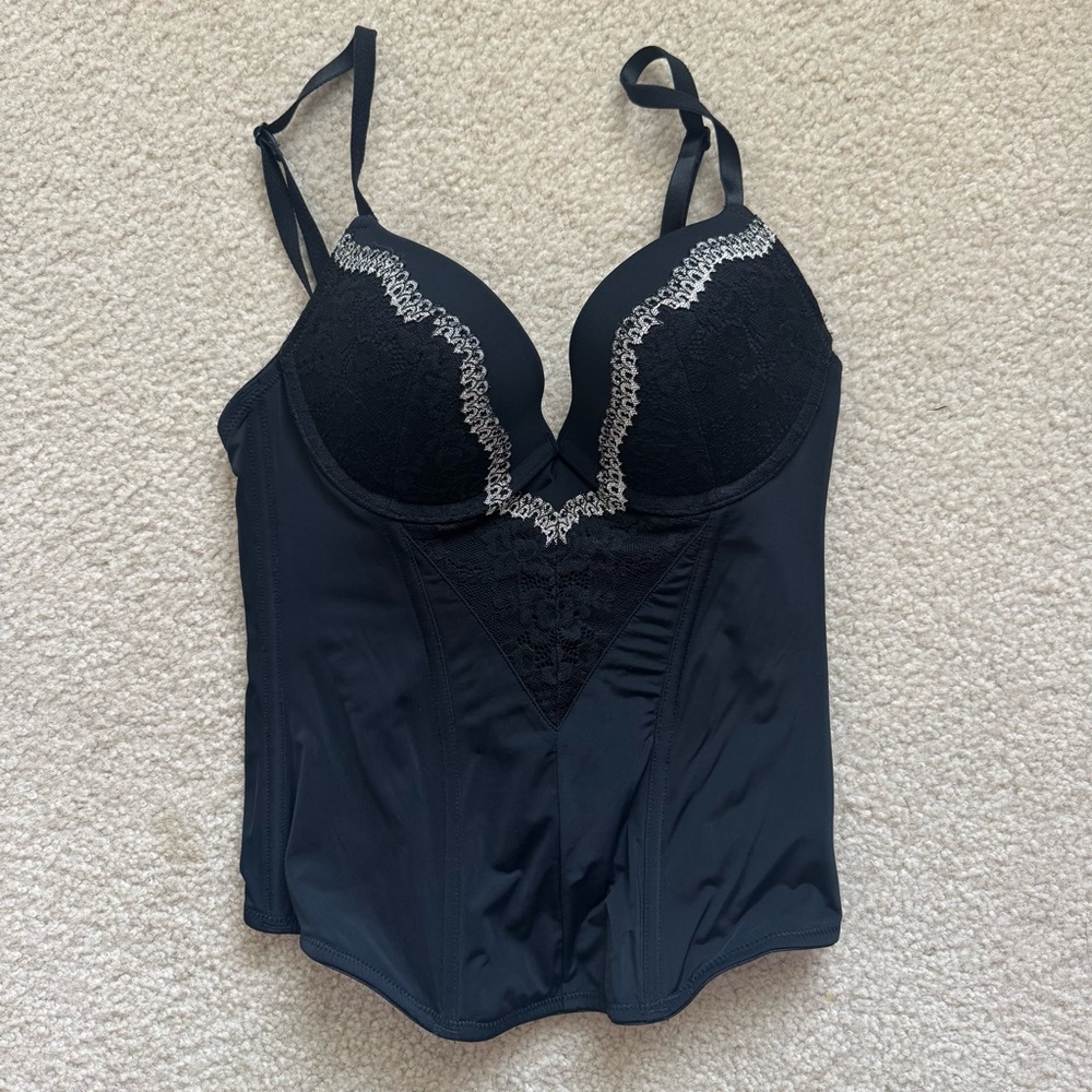 Forever 21 Black Corset Bustier Top